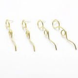 50pcs Zinc Alloy Twist Ear Stud for DIY Hand Earrings