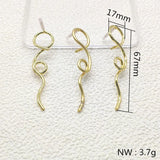 50pcs Zinc Alloy Twist Ear Stud for DIY Hand Earrings