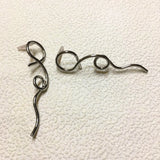 50pcs Zinc Alloy Twist Ear Stud for DIY Hand Earrings