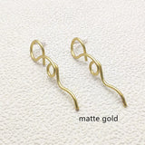 50pcs Zinc Alloy Twist Ear Stud for DIY Hand Earrings