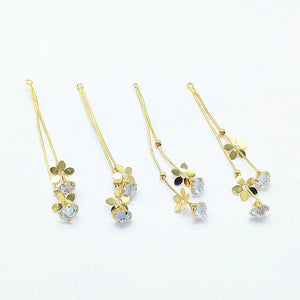 70x8mm Zircon Chain Charms, 10pcs Earring DIY Parts