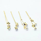 70x8mm Zircon Chain Charms, 10pcs Earring DIY Parts