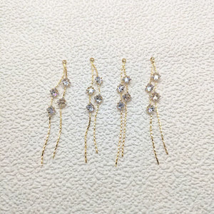 Real Zircon Chain Charm Earring DIY 20pcs