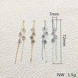 Real Zircon Chain Charm Earring DIY 20pcs