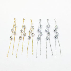 Real Zircon Chain Charm Earring DIY 20pcs
