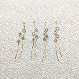 Real Zircon Chain Charm Earring DIY 20pcs