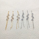 Real Zircon Chain Charm Earring DIY 20pcs