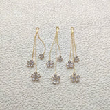 10pcs Real Zircon Chain Charms for Earring DIY, Jewelry Findings