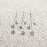 10pcs Real Zircon Chain Charms for Earring DIY, Jewelry Findings