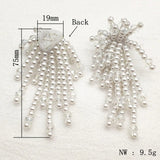 20pcs Pearl Flat Back Flower for Earring DIY Parts
