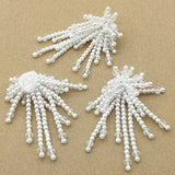20pcs Pearl Flat Back Flower for Earring DIY Parts
