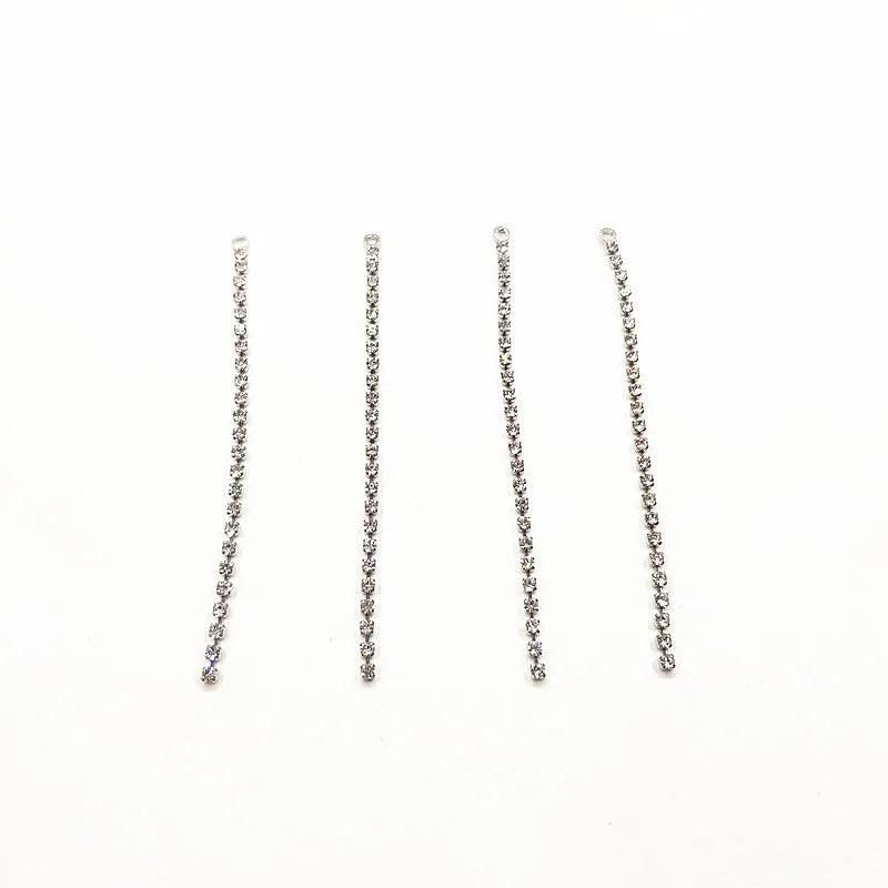 75x3mm 100pcs Rhinestone Claw Chain Charm for Earrings - DIY Earring Accessories