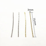 75x3mm 100pcs Rhinestone Claw Chain Charm for Earrings - DIY Earring Accessories