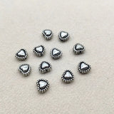 2000pcs Rhodium CCB Heart Beads for Earrings DIY