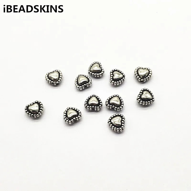 2000pcs Rhodium CCB Heart Beads for Earrings DIY