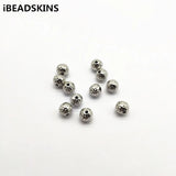 500pcs Rhodium 8mm CCB Round Beads for Earrings DIY