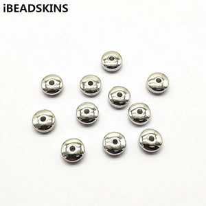 1000pcs CCB Rhodium Flywheel Beads for DIY Jewelry Making