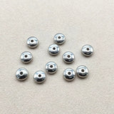 1000pcs CCB Rhodium Flywheel Beads for DIY Jewelry Making