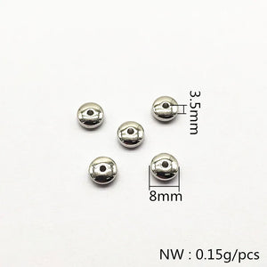 1000pcs CCB Rhodium Flywheel Beads for DIY Jewelry Making
