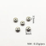 1000pcs CCB Rhodium Flywheel Beads for DIY Jewelry Making