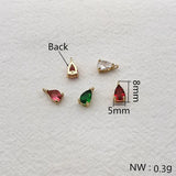 Copper/Crystal Drop Charm for Earring DIY