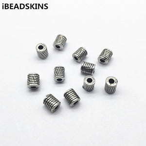 1000pcs CCB Rhodium Cylinder Beads for Earrings DIY