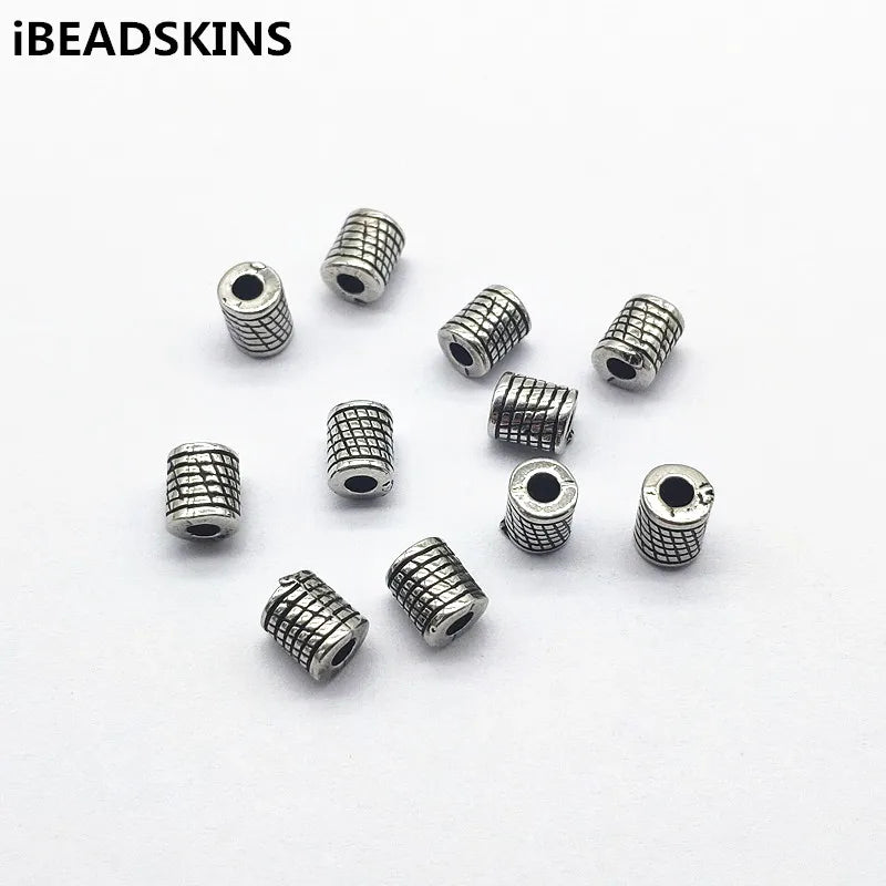 1000pcs CCB Rhodium Cylinder Beads for Earrings DIY