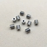 1000pcs CCB Rhodium Cylinder Beads for Earrings DIY