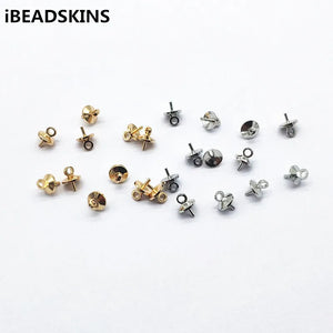 500pcs Copper Bead Cap for Earrings DIY