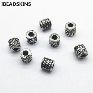 1000pcs CCB Rhodium Cylinder Beads Earrings DIY