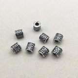1000pcs CCB Rhodium Cylinder Beads Earrings DIY
