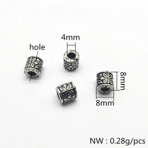 1000pcs CCB Rhodium Cylinder Beads Earrings DIY