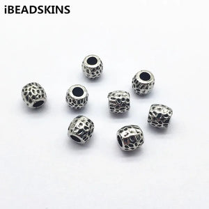 500pcs CCB Rhodium Cylinder Beads for Earrings DIY