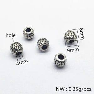 500pcs CCB Rhodium Cylinder Beads for Earrings DIY