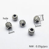 500pcs CCB Rhodium Cylinder Beads for Earrings DIY