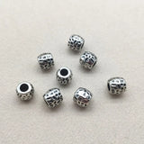 500pcs CCB Rhodium Cylinder Beads for Earrings DIY