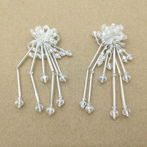 Crystal Flower Earring DIY Parts 20pcs