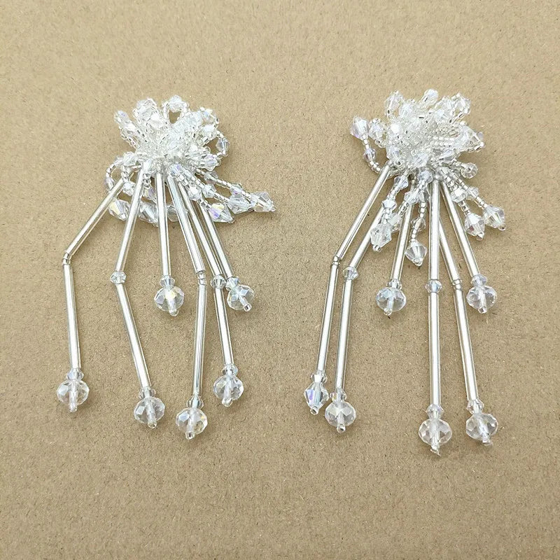Crystal Flower Earring DIY Parts 20pcs
