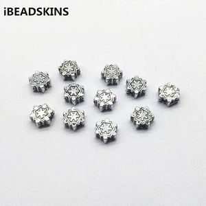 1000pcs CCB Rhodium Flower Beads for Earrings DIY