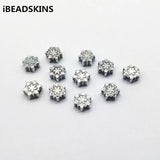 1000pcs CCB Rhodium Flower Beads for Earrings DIY