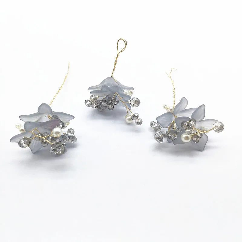 Flower Charm Earrings Necklace Accessories DIY - 20pcs