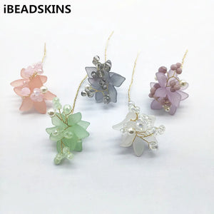Flower Charm Earrings Necklace Accessories DIY - 20pcs