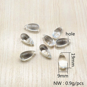Acrylic Clear Drop Charm Beads for DIY Jewelry - Headdress Earrings Parts