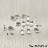 Acrylic Clear Drop Charm Beads for DIY Jewelry - Headdress Earrings Parts