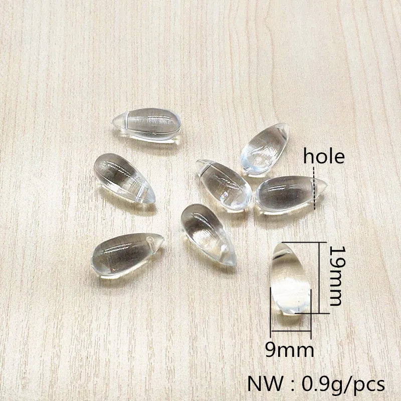 Acrylic Clear Drop Charm Beads for DIY Jewelry - Headdress Earrings Parts