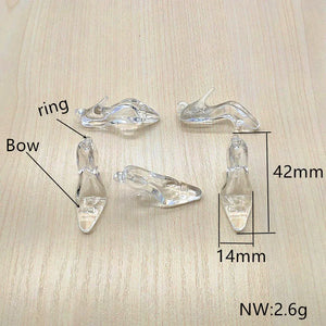 Clear Acrylic High Heels Charm for Earrings DIY