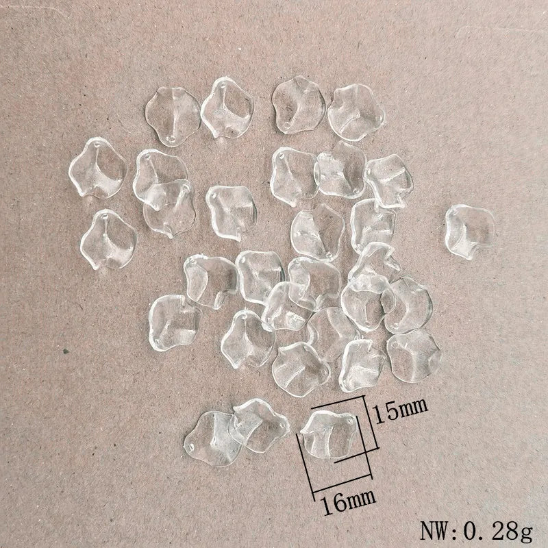 Acrylic Petal Shape Beads for DIY Jewelry Making