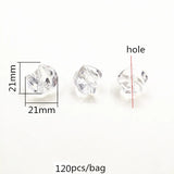 Clear Acrylic Twist Beads for Jewelry Making