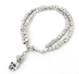 Skull Charm Beaded Bracelet for Women