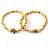 Lion and Buddha Charm Alloy Bead Bracelet - Unisex Jewelry